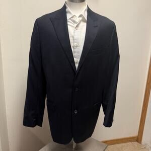 Lauren Ralph Lauren Blazer Mens 40R Black 100% Trim Fit 2-Button Single Breasted